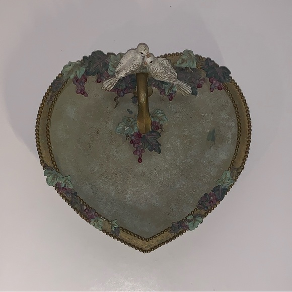 🕊️ VINTAGE 1997 INNOVATION GIFTWARE FOREVER YOURS DOVES JEWELERY TRAY 🕊️ - Picture 1 of 7